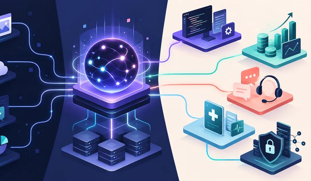 A defensibility loop for AI agent startups connecting workflow access, completed outcomes, structured feedback, reliability, trust, and deeper customer adoption