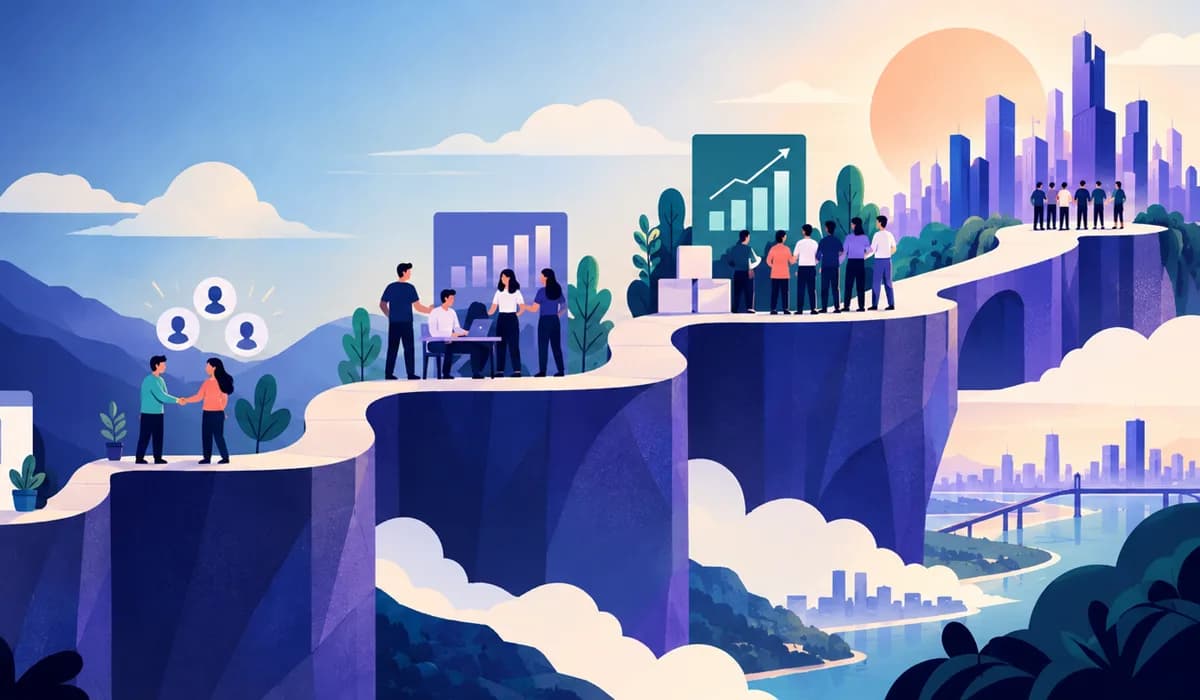 A scale-stage startup balancing revenue growth, customer retention, unit economics, team systems, market expansion, and competitive position