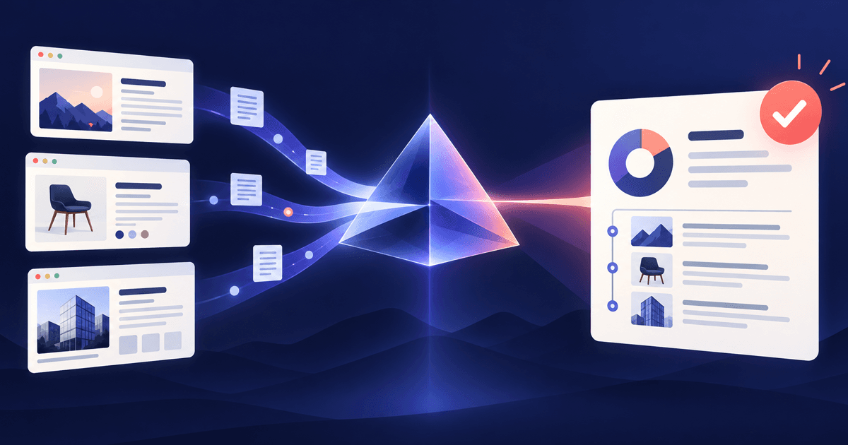 An AI research workflow turning buyer problems, competitor pages, and market evidence into a verified startup decision brief